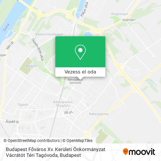 Budapest Főváros Xv. Kerületi Önkormányzat Vácrátót Téri Tagóvoda térkép