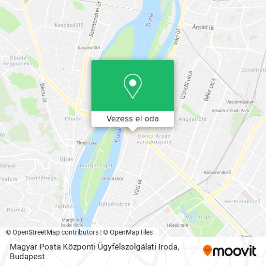 Magyar Posta Központi Ügyfélszolgálati Iroda térkép
