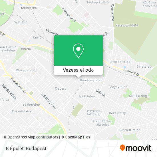 B Épület térkép
