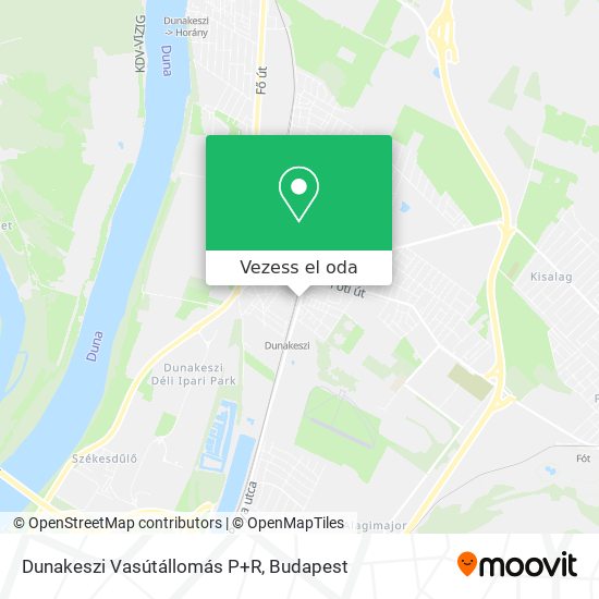 Dunakeszi Vasútállomás P+R térkép