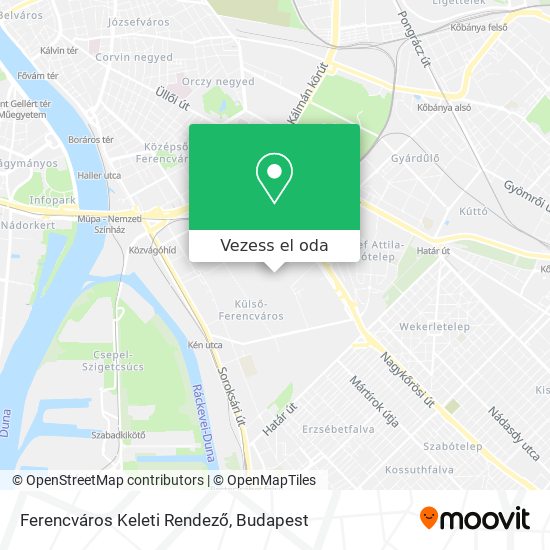 Ferencváros Keleti Rendező térkép