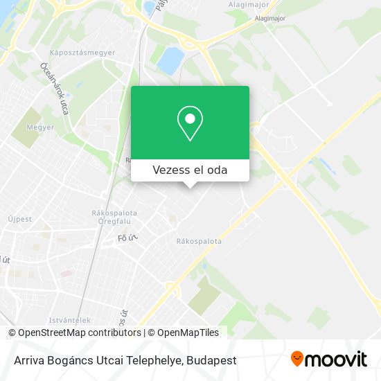 Arriva Bogáncs Utcai Telephelye térkép