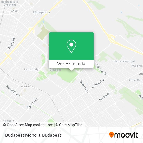 Budapest Monolit térkép