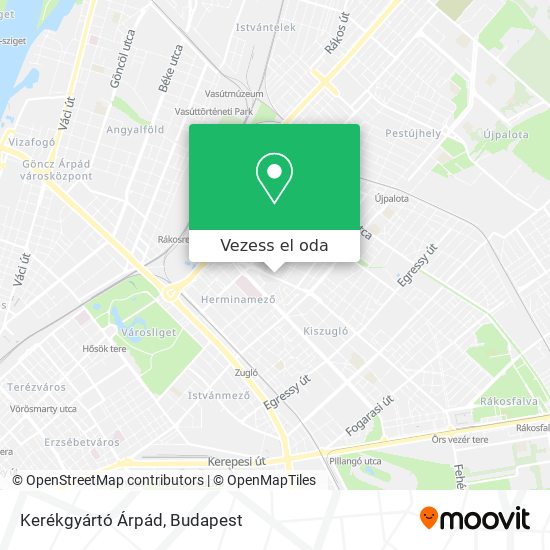 Kerékgyártó Árpád térkép