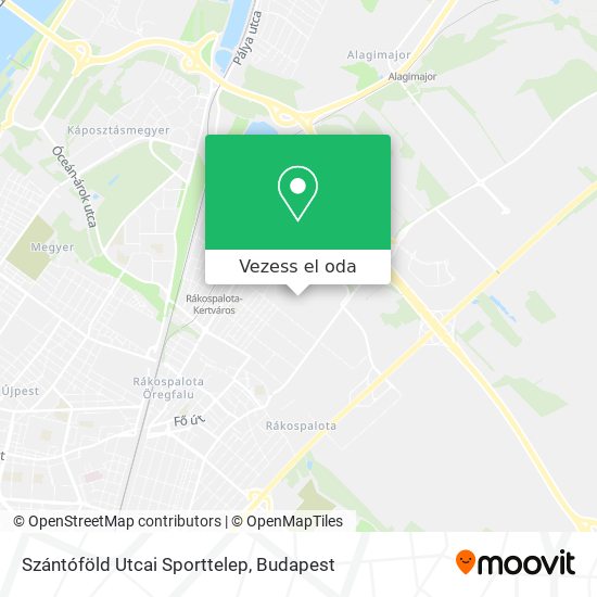 Szántóföld Utcai Sporttelep térkép