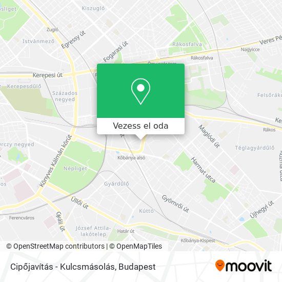 Cipőjavítás - Kulcsmásolás térkép
