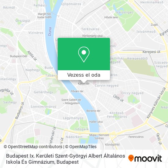 Budapest Ix. Kerületi Szent-Györgyi Albert Általános Iskola És Gimnázium térkép