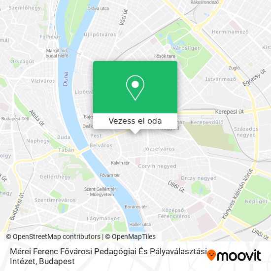Mérei Ferenc Fővárosi Pedagógiai És Pályaválasztási Intézet térkép