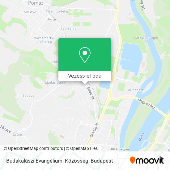 Budakalászi Evangéliumi Közösség térkép