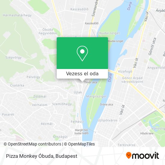 Pizza Monkey Óbuda térkép