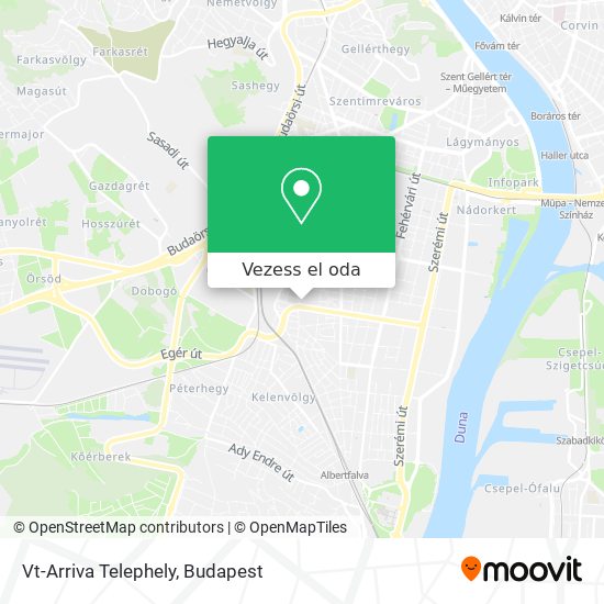 Vt-Arriva Telephely térkép