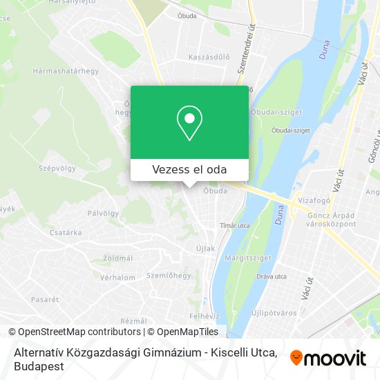 Alternatív Közgazdasági Gimnázium - Kiscelli Utca térkép