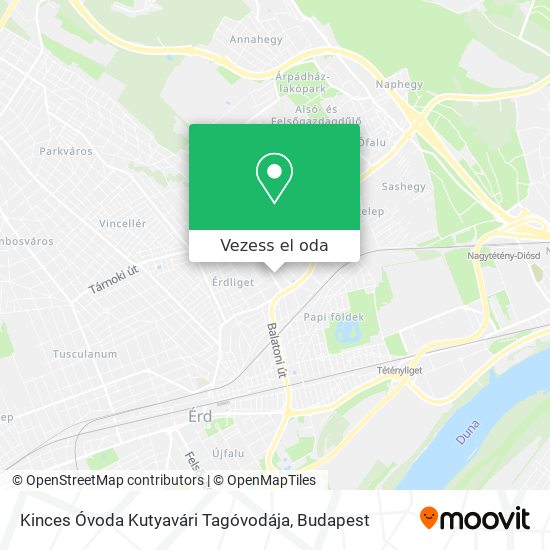 Kinces Óvoda Kutyavári Tagóvodája térkép
