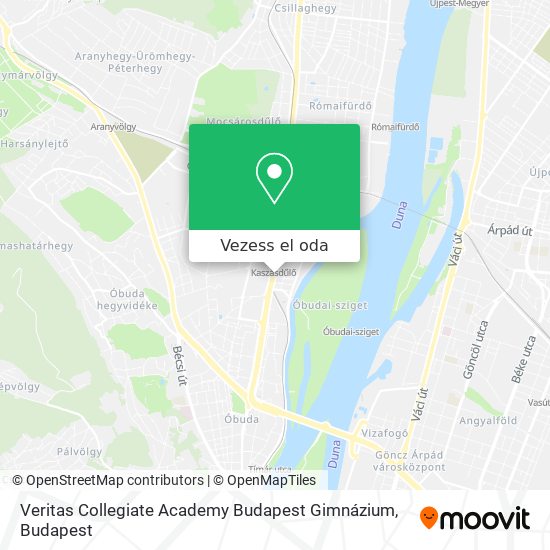 Veritas Collegiate Academy Budapest Gimnázium térkép