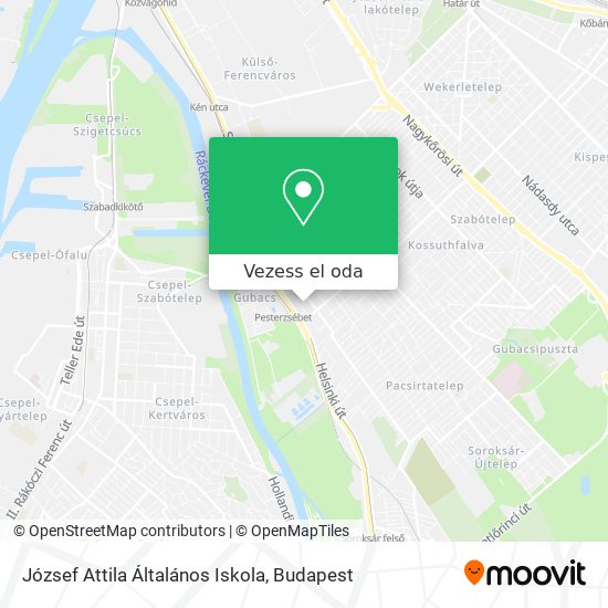 József Attila Általános Iskola térkép