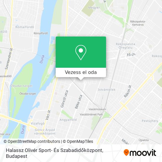 Halassz Olivér Sport- És Szabadidőközpont térkép