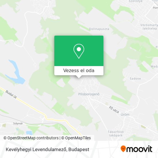 Kevélyhegyi Levendulamező térkép