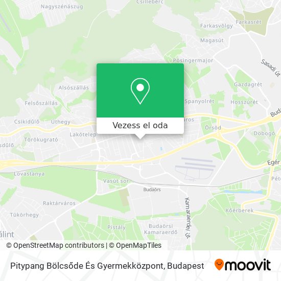 Pitypang Bölcsőde És Gyermekközpont térkép