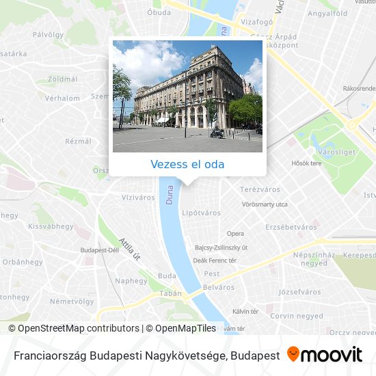 Franciaország Budapesti Nagykövetsége térkép