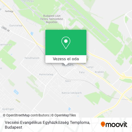 Vecsési Evangélikus Egyházközség Temploma térkép