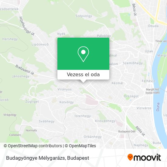 Budagyöngye Mélygarázs térkép