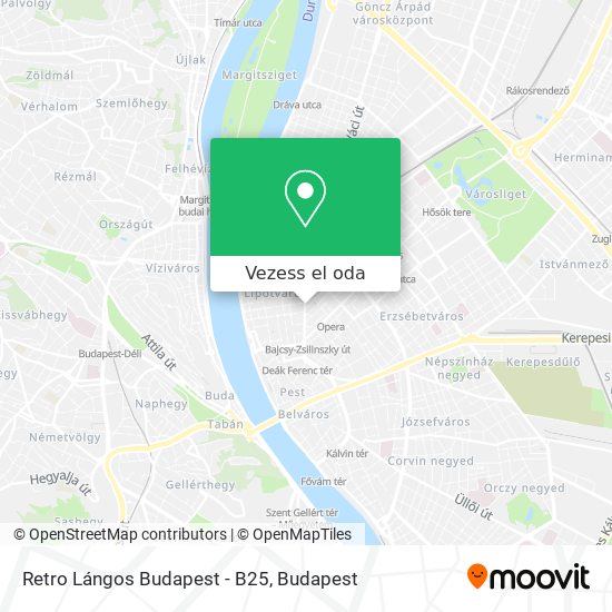 Retro Lángos Budapest - B25 térkép