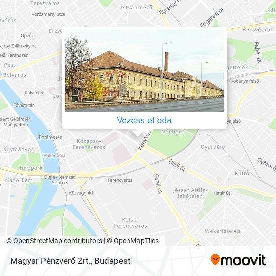 Magyar Pénzverő Zrt. térkép