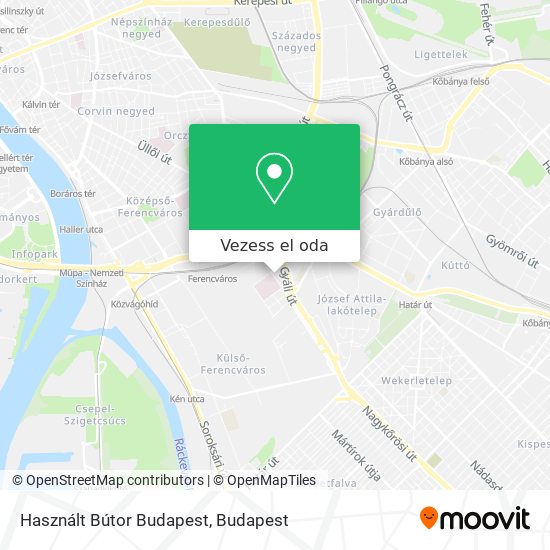 Használt Bútor Budapest térkép