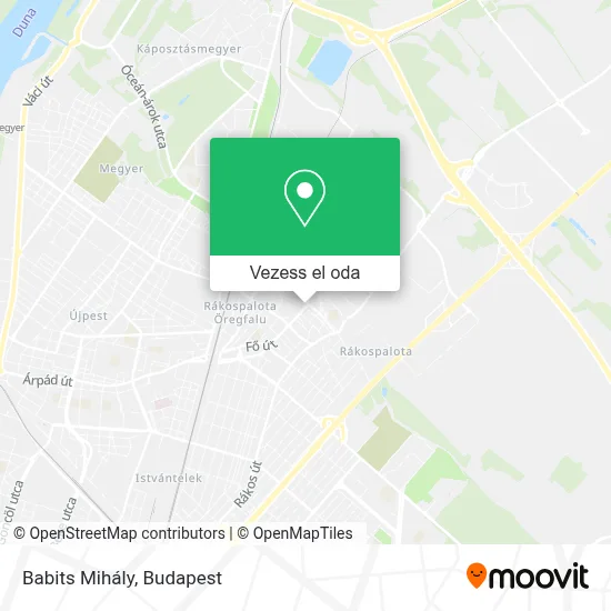 Babits Mihály térkép