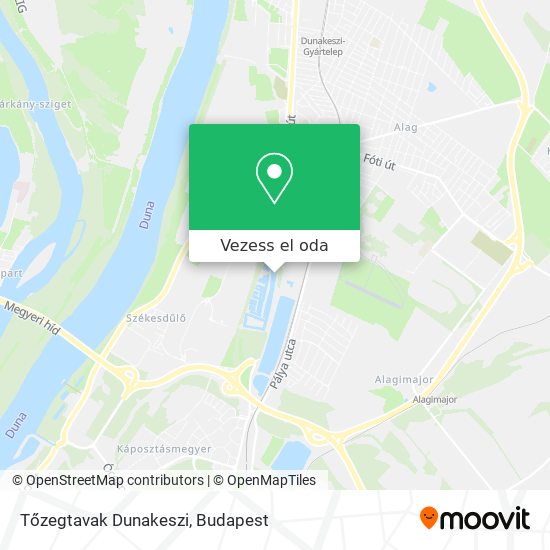 Tőzegtavak Dunakeszi térkép