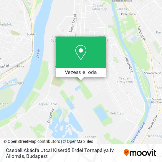 Csepeli Akácfa Utcai Kiserdő Erdei Tornapálya Iv. Állomás térkép