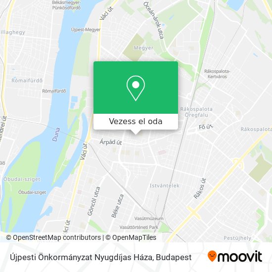 Újpesti Önkormányzat Nyugdíjas Háza térkép
