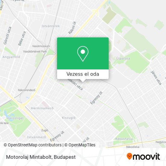Motorolaj Mintabolt térkép