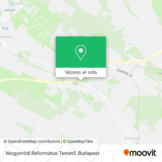 Mogyoródi Református Temető térkép