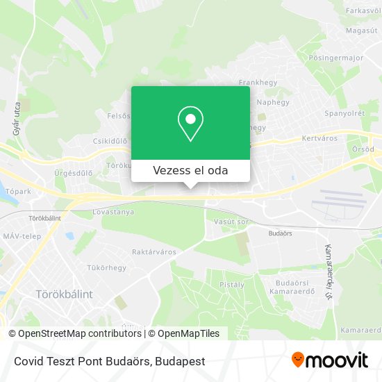 Covid Teszt Pont Budaörs térkép