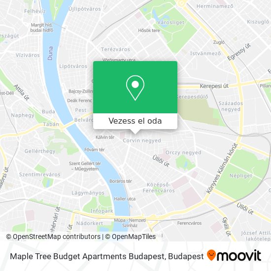 Maple Tree Budget Apartments Budapest térkép