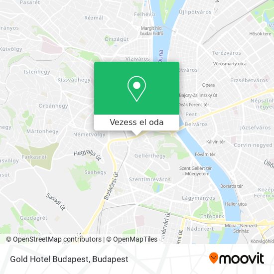 Gold Hotel Budapest térkép