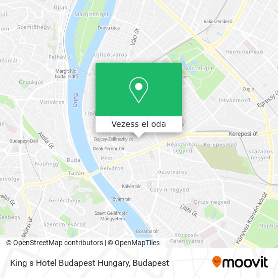 King s Hotel Budapest Hungary térkép