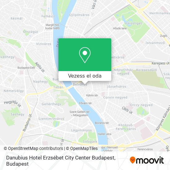 Danubius Hotel Erzsébet City Center Budapest térkép