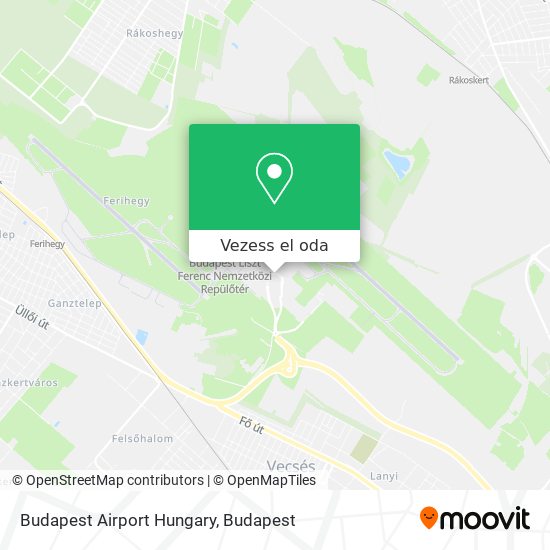 Budapest Airport Hungary térkép
