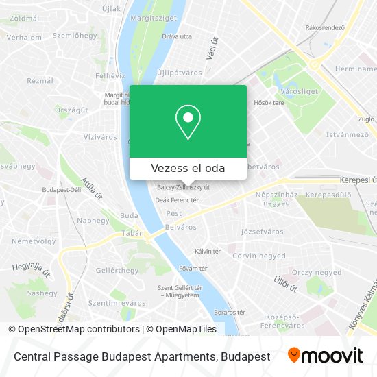 Central Passage Budapest Apartments térkép