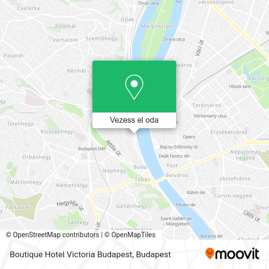 Boutique Hotel Victoria Budapest térkép