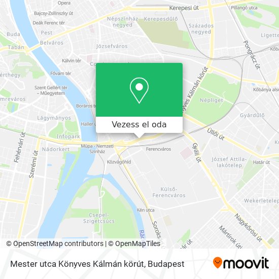 Mester utca Könyves Kálmán körút térkép