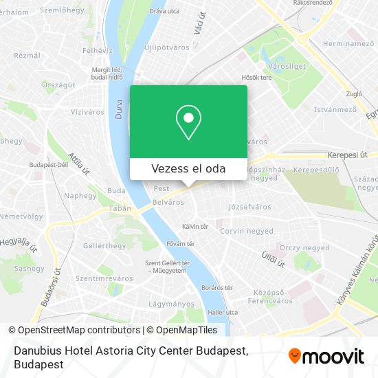 Danubius Hotel Astoria City Center Budapest térkép