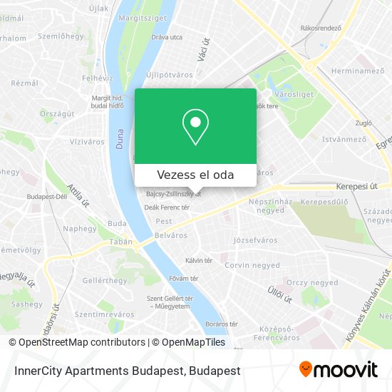 InnerCity Apartments Budapest térkép