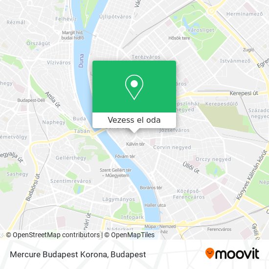 Mercure Budapest Korona térkép