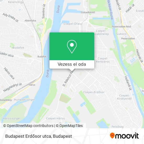 Budapest Erdősor utca térkép