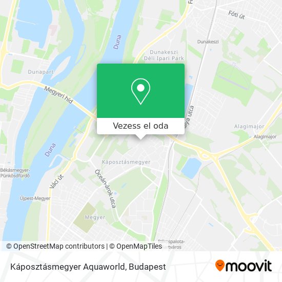 Káposztásmegyer Aquaworld térkép