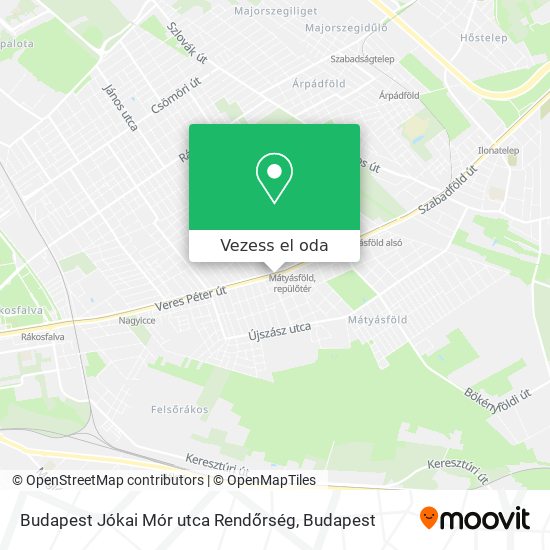 Budapest Jókai Mór utca Rendőrség térkép