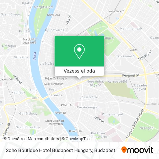 Soho Boutique Hotel Budapest Hungary térkép